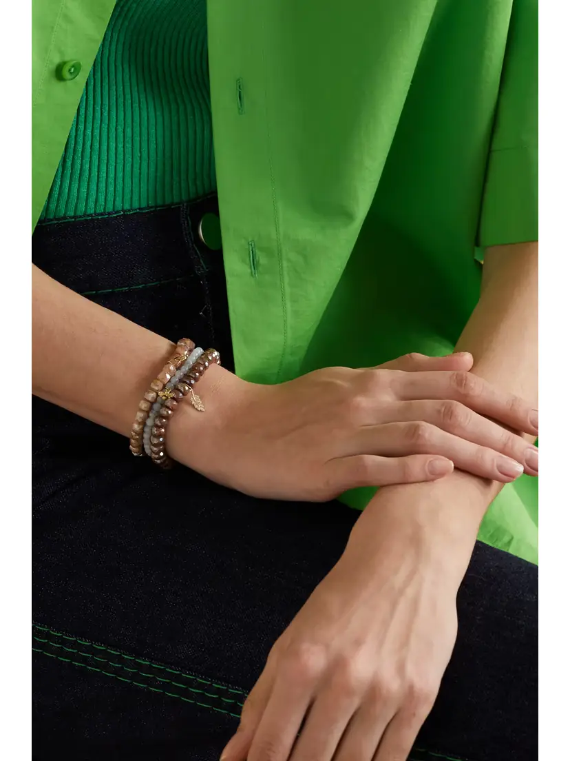 Sydney Evan Tiny Feather 14-karat Gold, Labradorite And Diamond Bracelet | Thumbnail 5 Sydney Evan Tiny Feather 14-karat Gold, Labradorite And Diamond Bracelet | Thumbnail 5