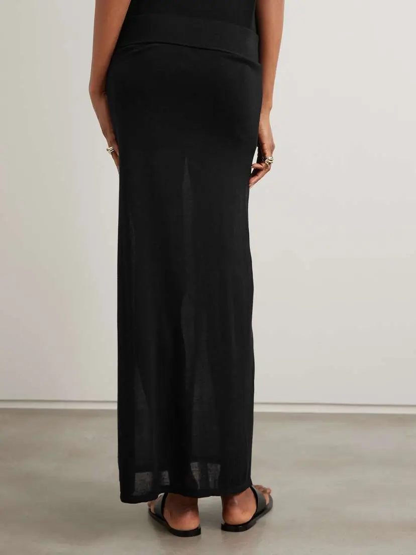 TOTEME Lyocell And Cashmere-blend Maxi Skirt | Thumbnail 4