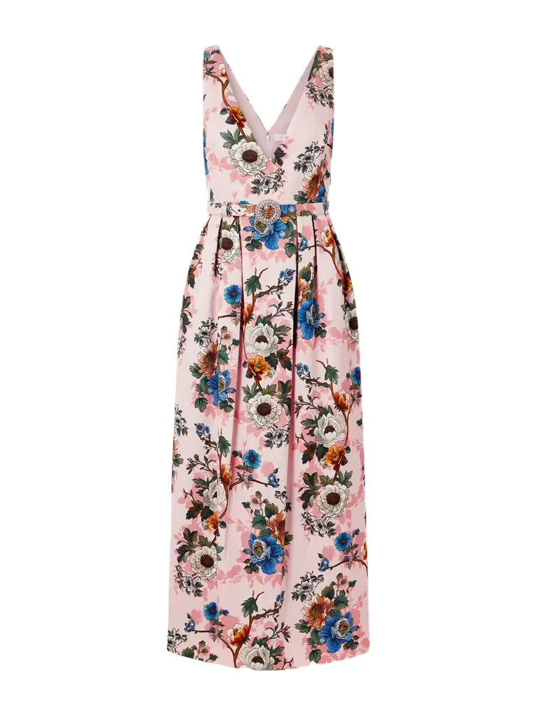 Borgo de Nor Jules Floral-print Cotton-blend Cloqué Midi Dress | Image 1 Borgo de Nor Jules Floral-print Cotton-blend Cloqué Midi Dress | Image 1