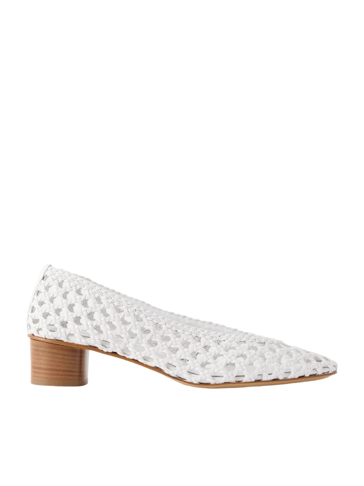Woven 40 Leather Pumps