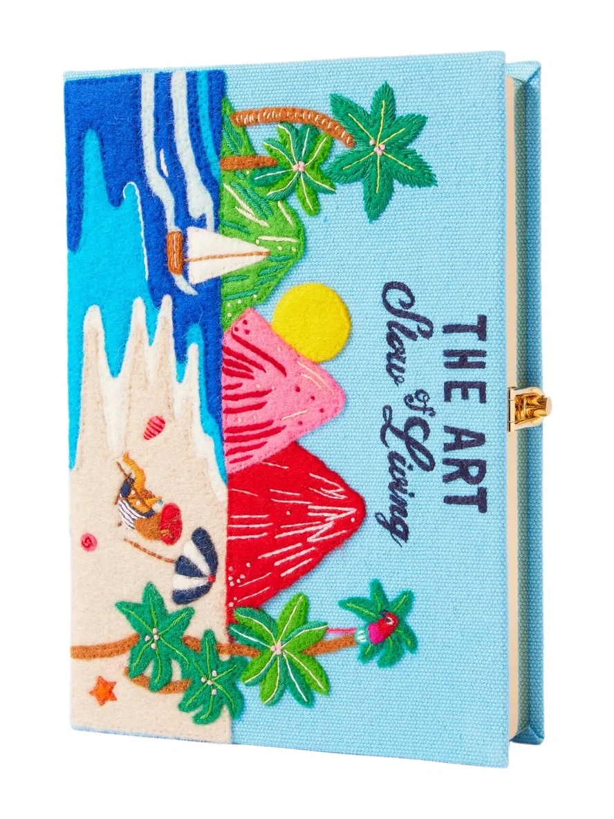 + Mlle Mouns The Art Of Slow Living Embroidered Appliquéd Canvas Clutch
