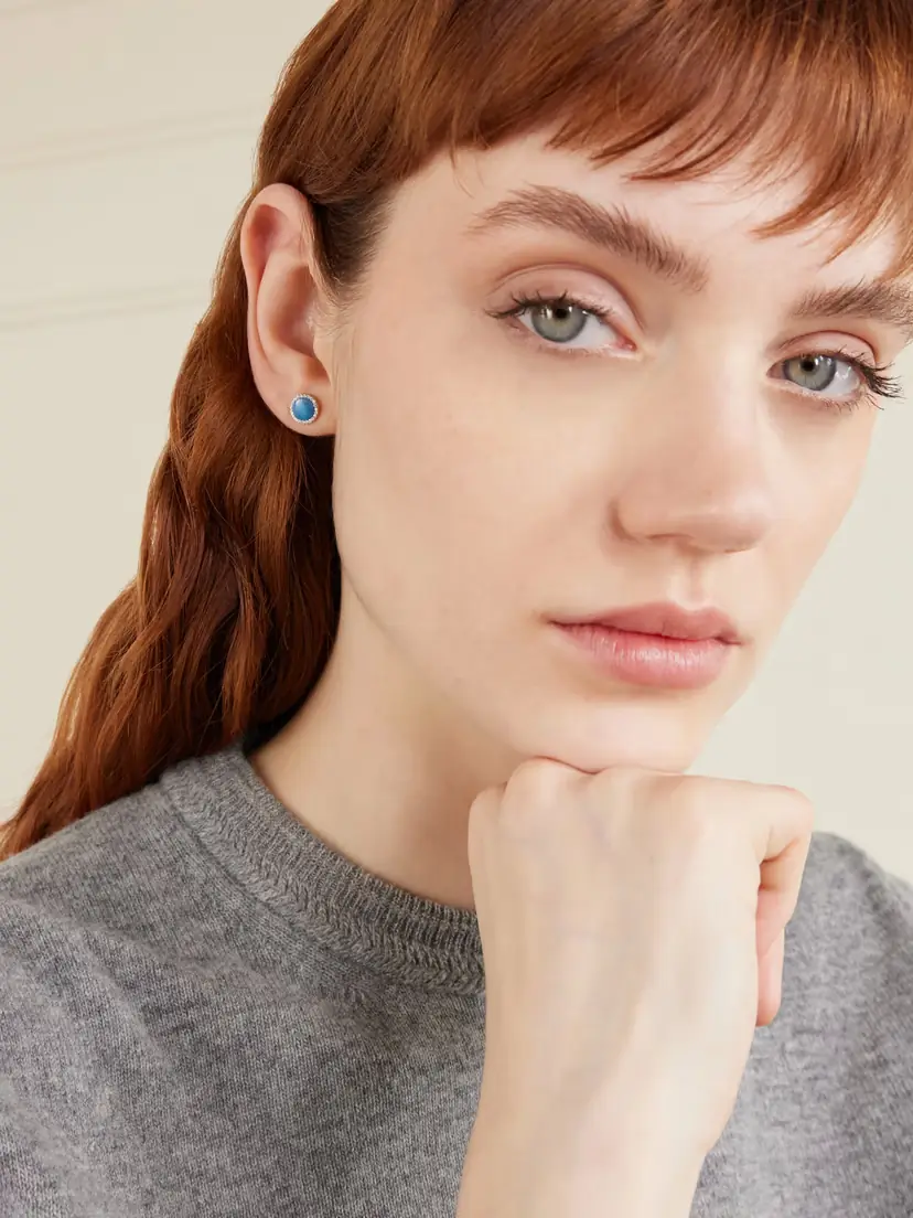 Mateo 14-karat Gold, Opal And Diamond Earrings - Blue | Thumbnail 2 Mateo 14-karat Gold, Opal And Diamond Earrings - Blue | Thumbnail 2