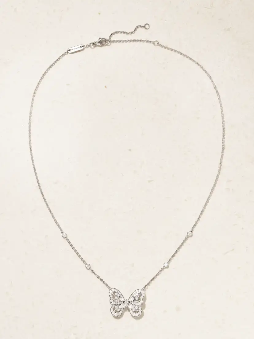 De Beers London Portraits Of Nature Butterfly 18-karat White Gold Diamond Necklace | Thumbnail 4 De Beers London Portraits Of Nature Butterfly 18-karat White Gold Diamond Necklace | Thumbnail 4