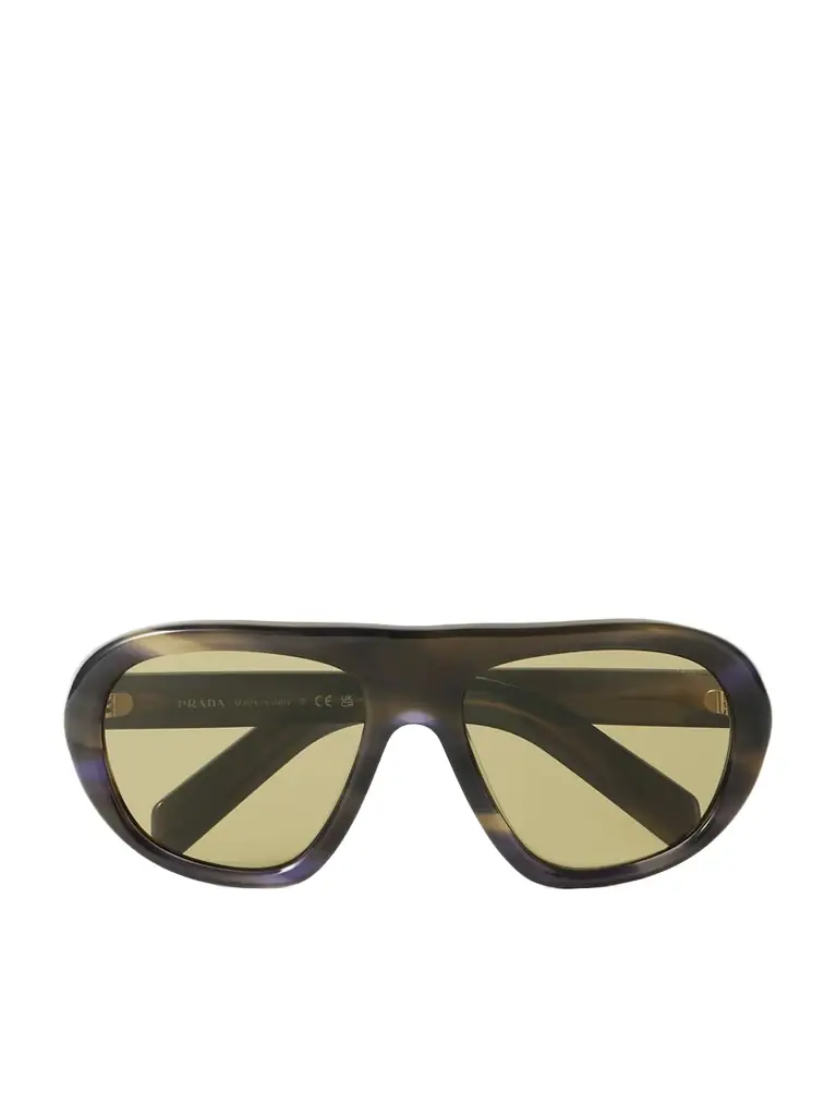 PRADA EYEWEAR Oversized Aviator-style Acetate Sunglasses | Image 1 PRADA EYEWEAR Oversized Aviator-style Acetate Sunglasses | Image 1