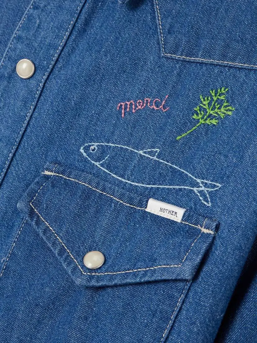 Mother All My Eyes Embroidered Denim Shirt | Thumbnail 4