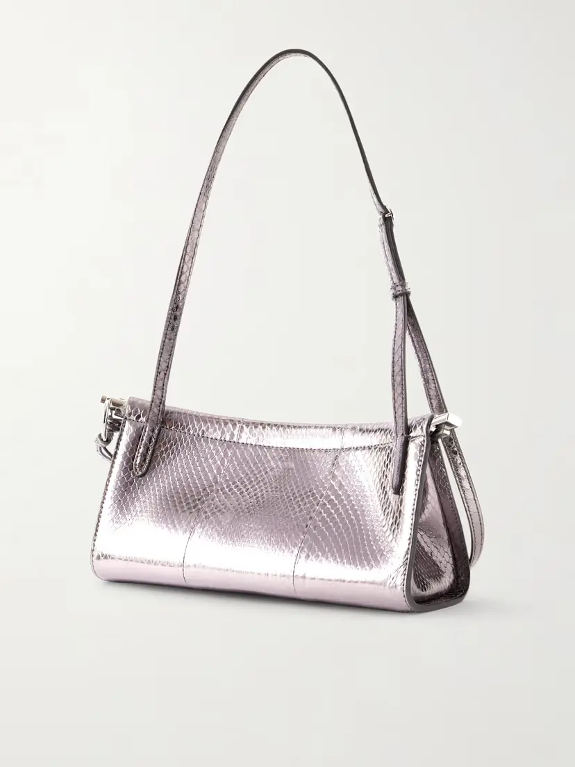 Alaïa Le Click E/w Small Metallic Snakeskin Shoulder Bag | Thumbnail 3 Alaïa Le Click E/w Small Metallic Snakeskin Shoulder Bag | Thumbnail 3