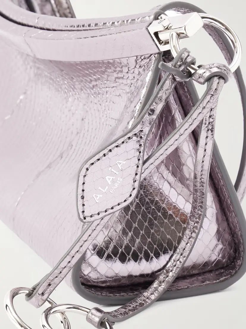 Alaïa Le Click E/w Small Metallic Snakeskin Shoulder Bag | Thumbnail 4 Alaïa Le Click E/w Small Metallic Snakeskin Shoulder Bag | Thumbnail 4