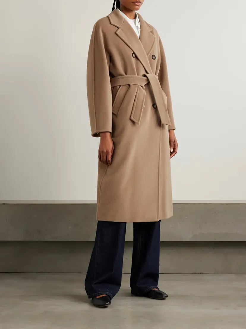 Max Mara Madame 101801 Icon Double-breasted Wool And Cashmere-blend Coat - Brown | Thumbnail 3 Max Mara Madame 101801 Icon Double-breasted Wool And Cashmere-blend Coat - Brown | Thumbnail 3