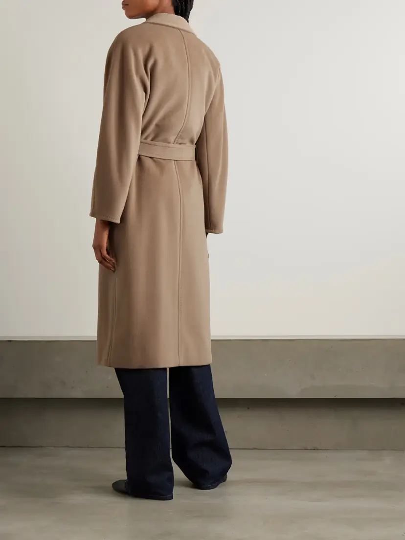 Max Mara Madame 101801 Icon Double-breasted Wool And Cashmere-blend Coat - Brown | Thumbnail 4 Max Mara Madame 101801 Icon Double-breasted Wool And Cashmere-blend Coat - Brown | Thumbnail 4