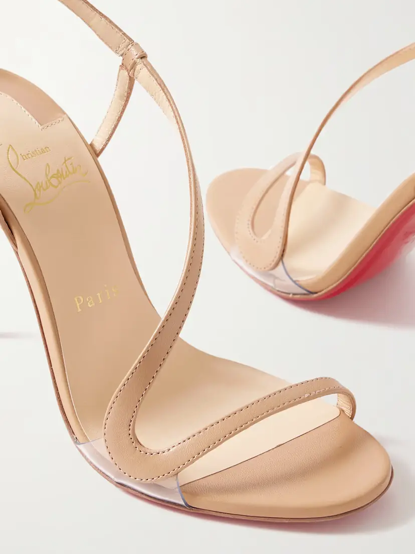 Christian Louboutin Rosalie 100 Pvc-trimmed Leather Sandals | Thumbnail 4