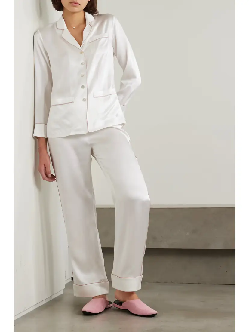 Olivia von Halle Coco Silk-satin Pajama Set | Thumbnail 2 Olivia von Halle Coco Silk-satin Pajama Set | Thumbnail 2