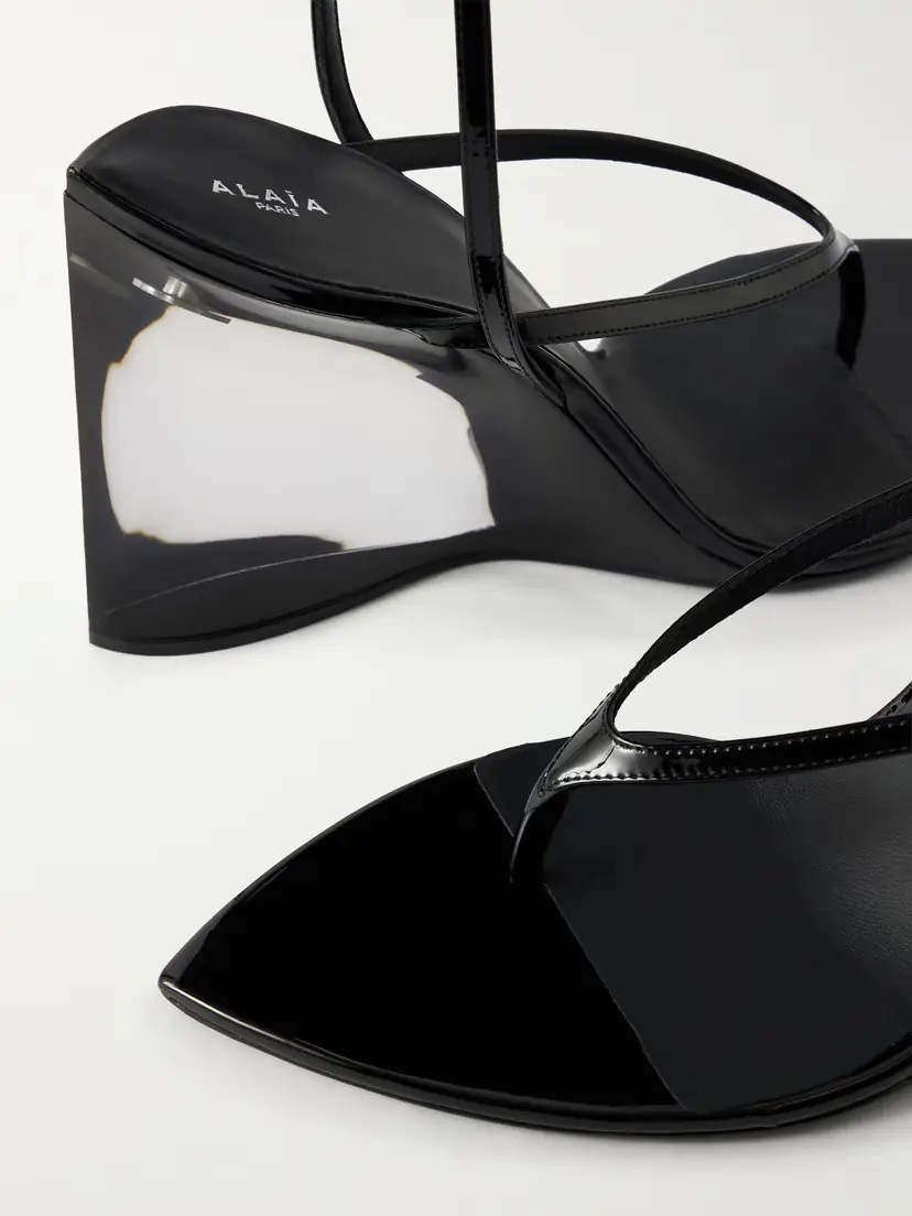 Alaïa Tong 90 Patent-leather Wedge Sandals | Thumbnail 5 Alaïa Tong 90 Patent-leather Wedge Sandals | Thumbnail 5