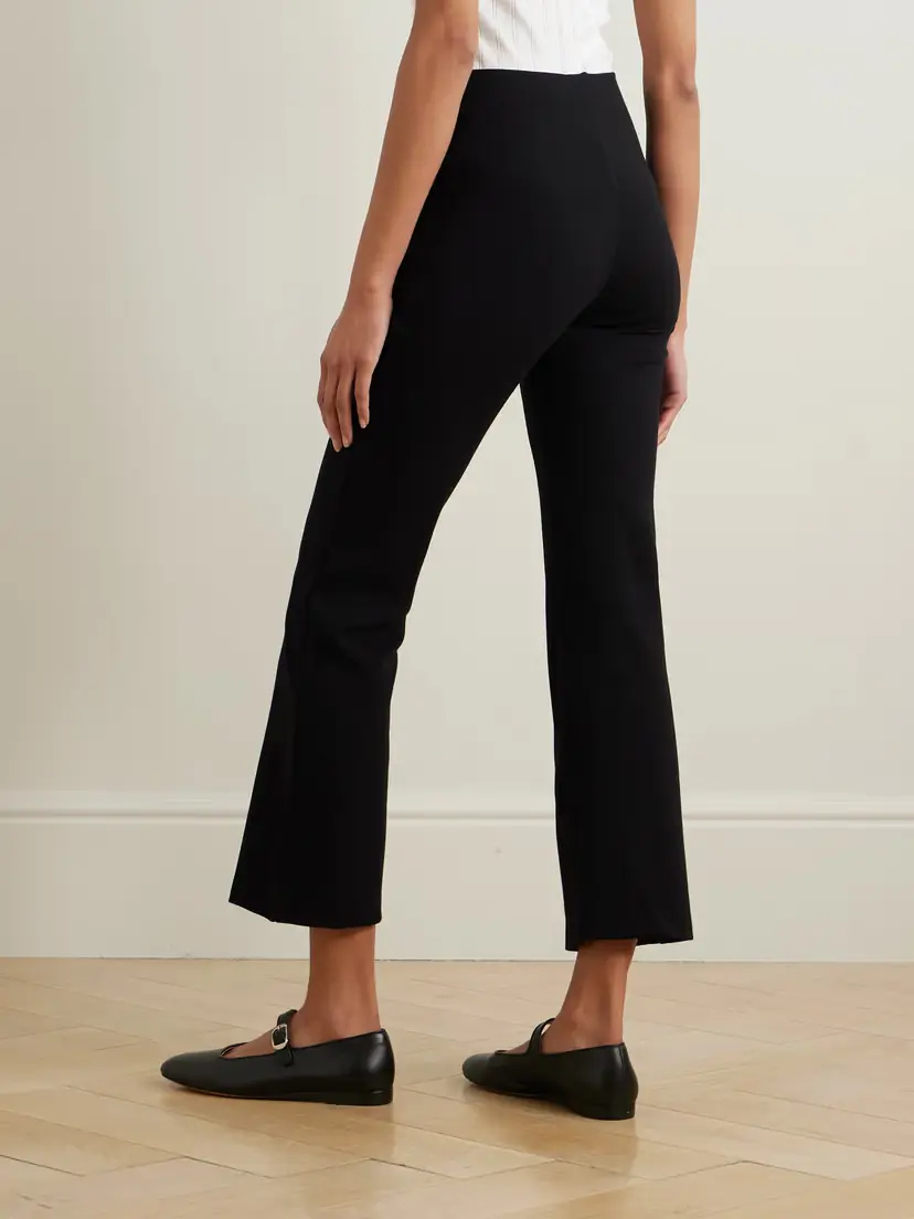 LESET Rio Cropped Stretch-ponte Flared Pants | Thumbnail 3 LESET Rio Cropped Stretch-ponte Flared Pants | Thumbnail 3