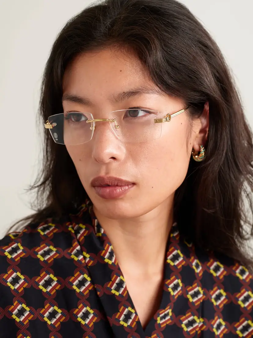 Cartier Eyewear Première De Cartier Rimless Rectangle-frame Gold-tone Optical Glasses | Thumbnail 2