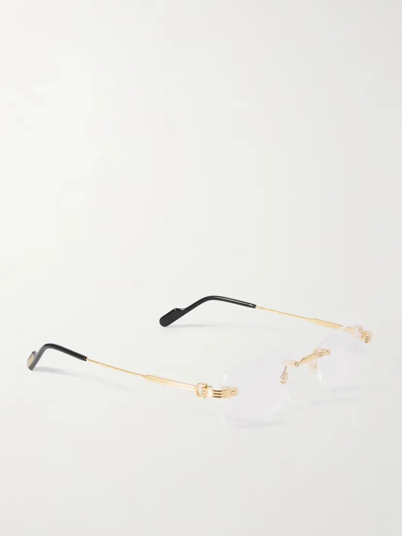 Cartier Eyewear Première De Cartier Rimless Rectangle-frame Gold-tone Optical Glasses | Thumbnail 3
