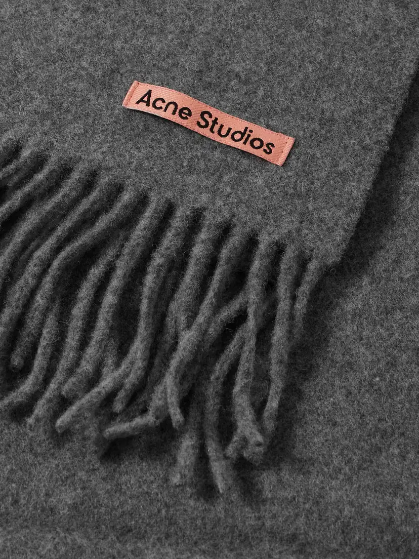 Acne Studios Fringed Wool Scarf | Thumbnail 3