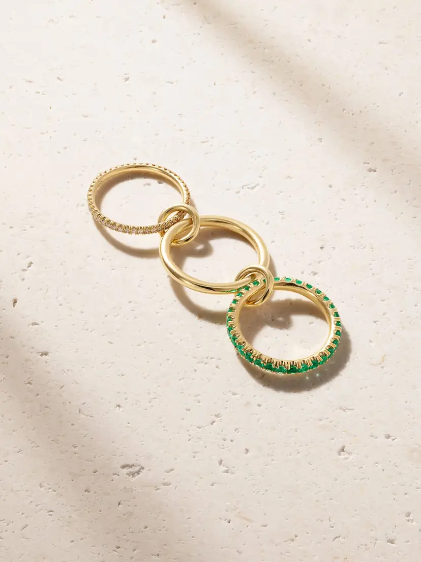Spinelli Kilcollin Norah 18-karat Gold, Emerald And Diamond Ring - Green | Thumbnail 3