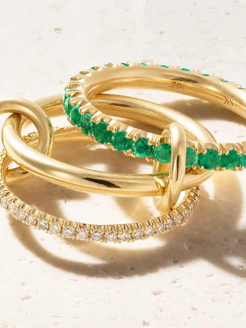 Spinelli Kilcollin Norah 18-karat Gold, Emerald And Diamond Ring - Green | Thumbnail 4