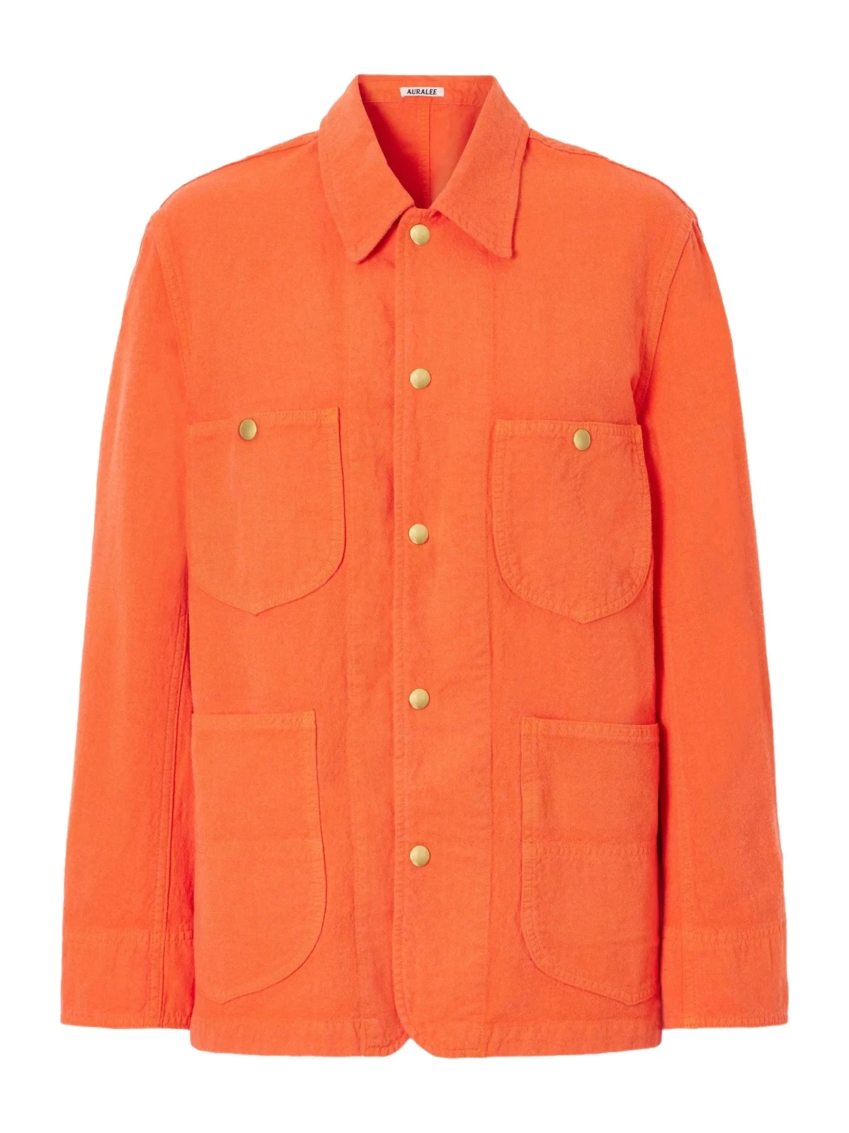 Auralee Wool, Cotton And Linen-blend Jacket - Orange