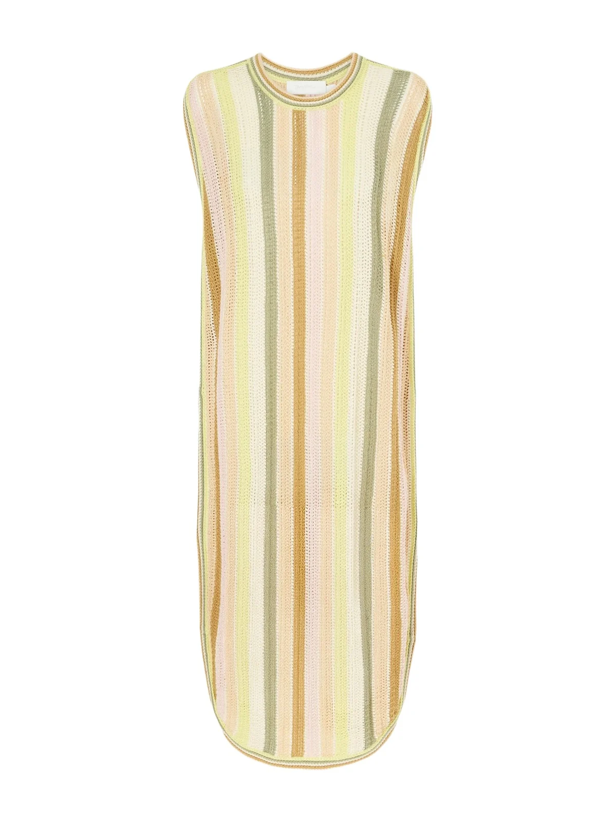 Indra Striped Crochet-knit Cotton Coverup