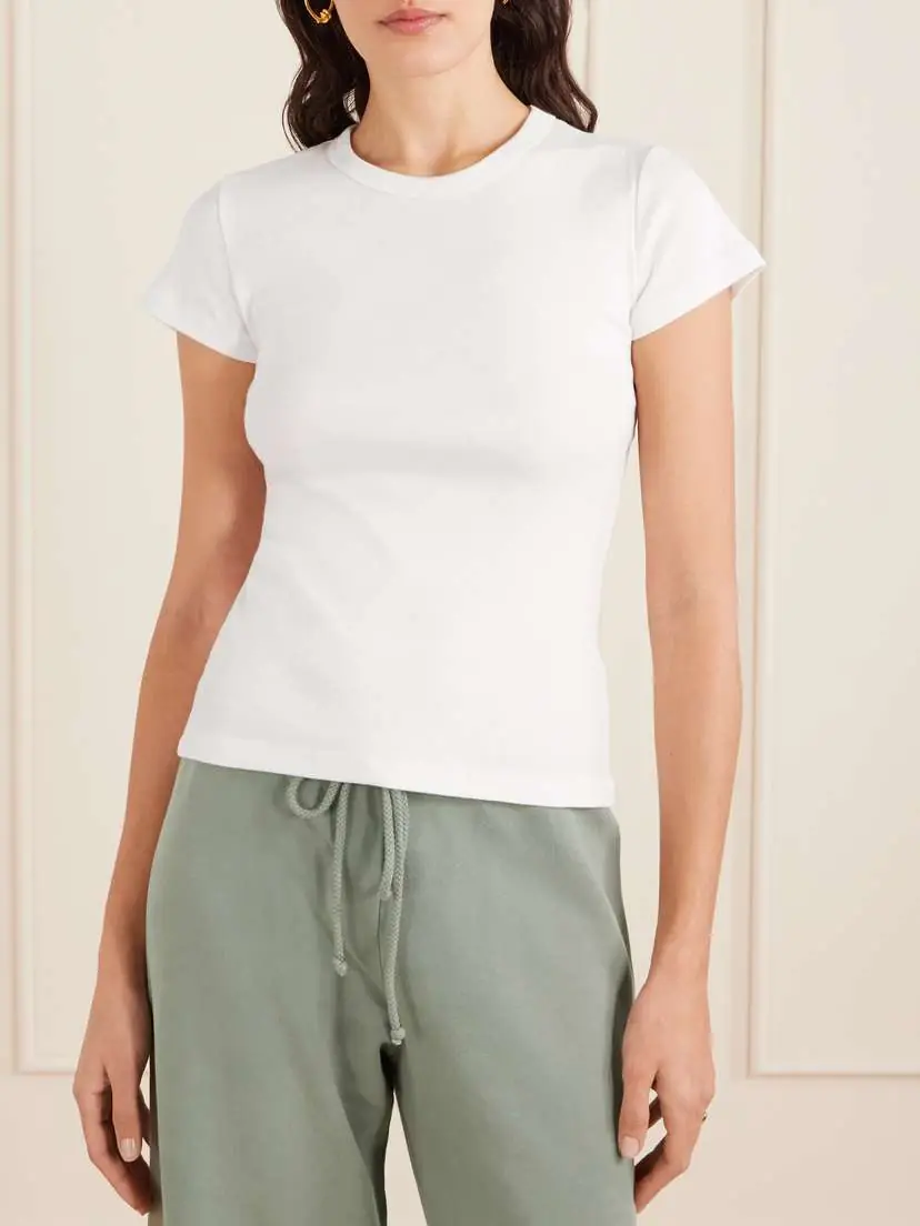 LESET Nando Ribbed Cotton-jersey T-shirt | Thumbnail 3