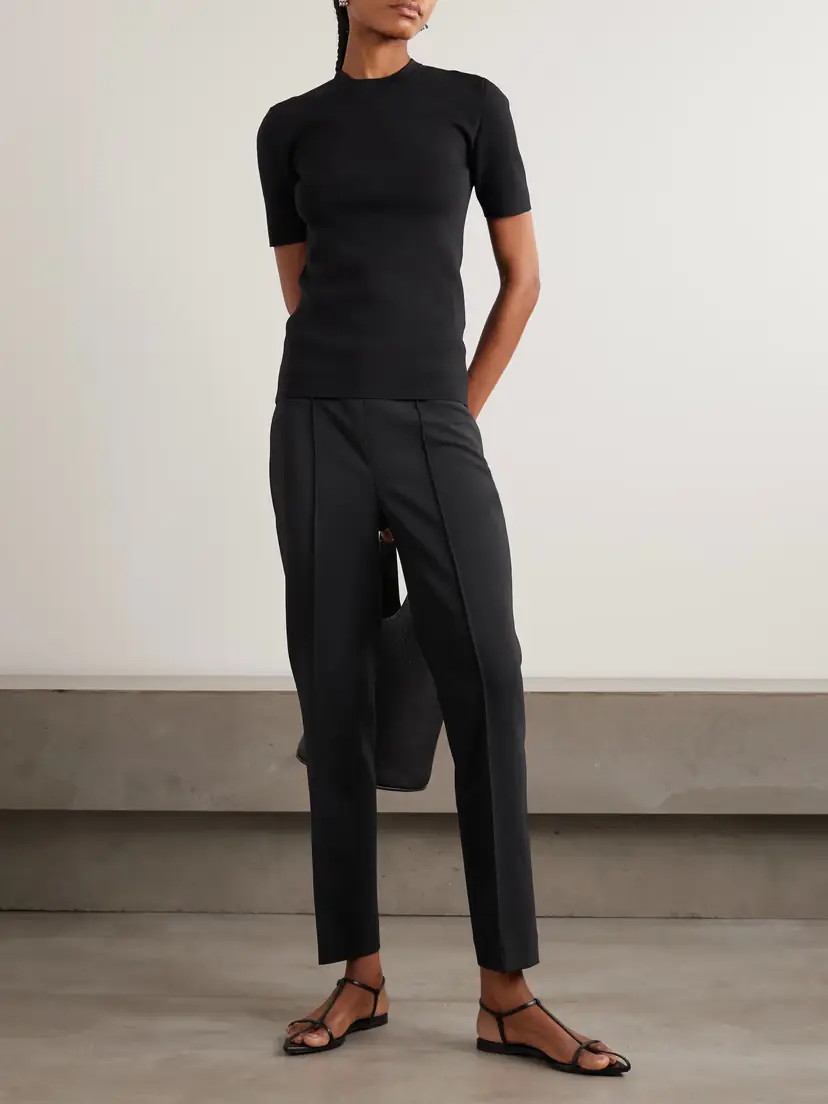 RÓHE Pintucked Grain De Poudre Slim-leg Pants | Thumbnail 2 RÓHE Pintucked Grain De Poudre Slim-leg Pants | Thumbnail 2