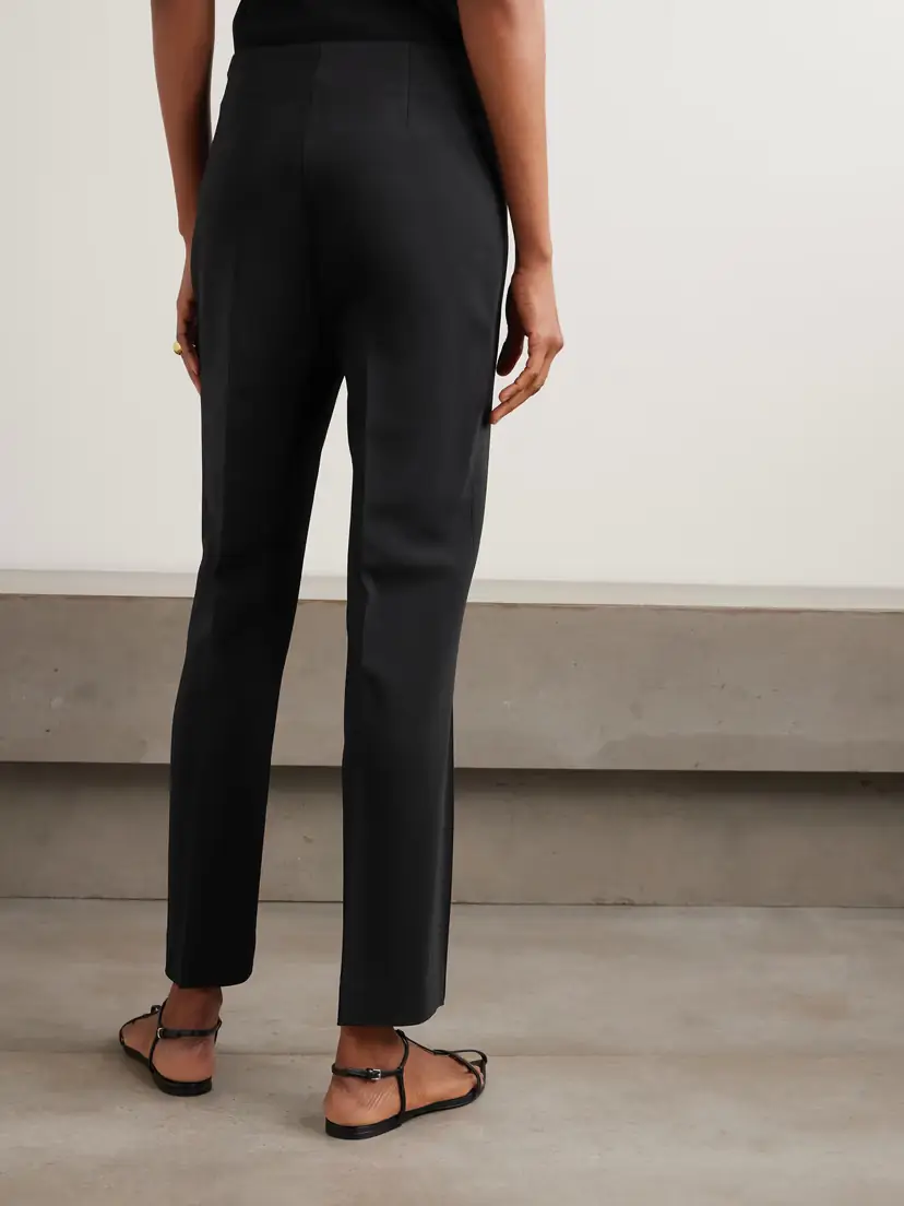 RÓHE Pintucked Grain De Poudre Slim-leg Pants | Thumbnail 4 RÓHE Pintucked Grain De Poudre Slim-leg Pants | Thumbnail 4