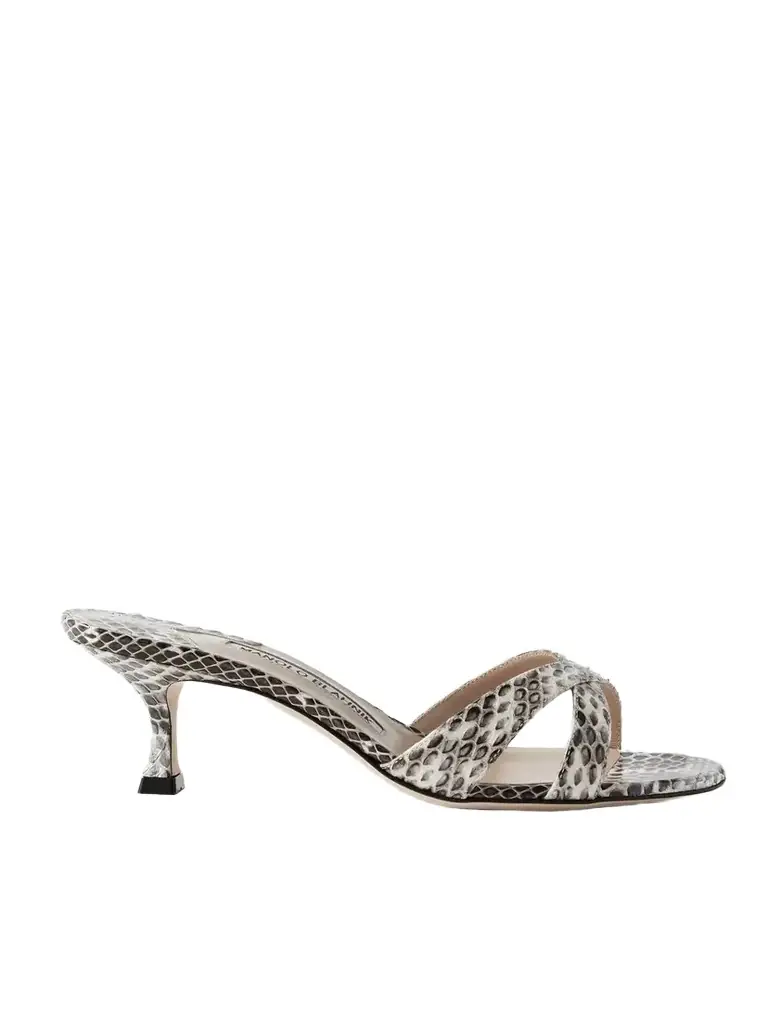 Manolo Blahnik Callamu 50 Elaphe Mules | Image 1 Manolo Blahnik Callamu 50 Elaphe Mules | Image 1