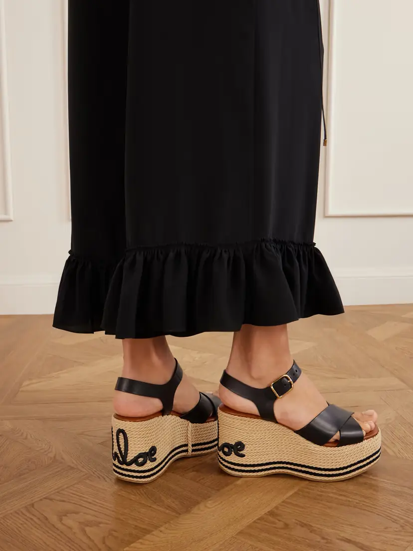 Chloé Leather Platform Espadrilles | Thumbnail 2
