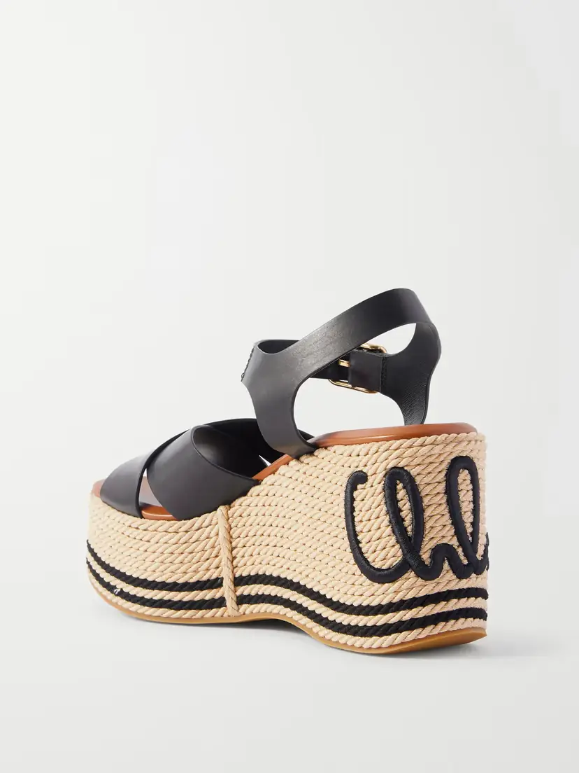 Chloé Leather Platform Espadrilles | Thumbnail 3