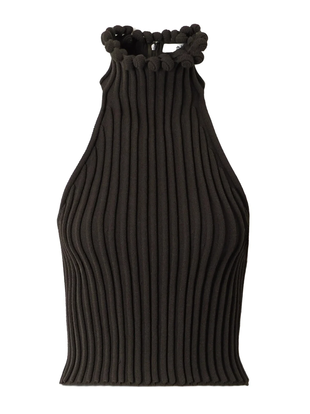 Alaïa Cropped Ribbed-knit Top