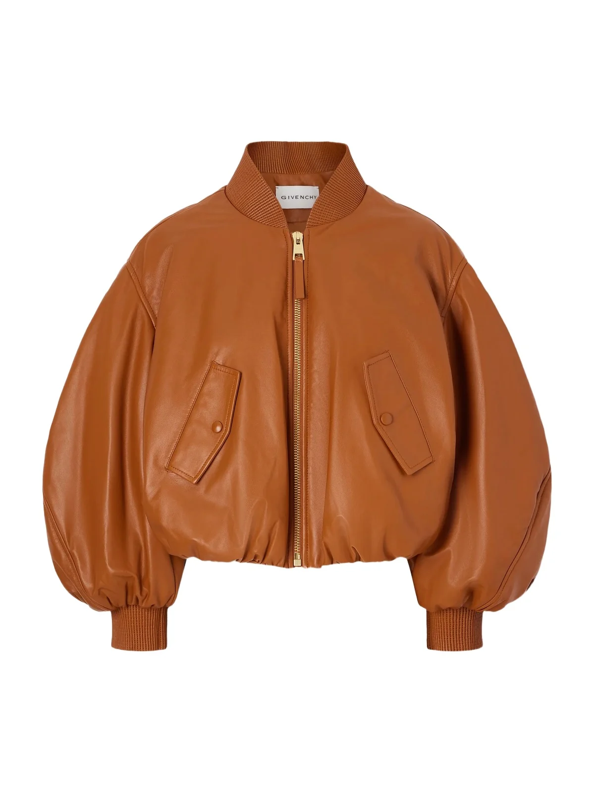 Padded Leather Bomber Jacket Padded Leather Bomber Jacket