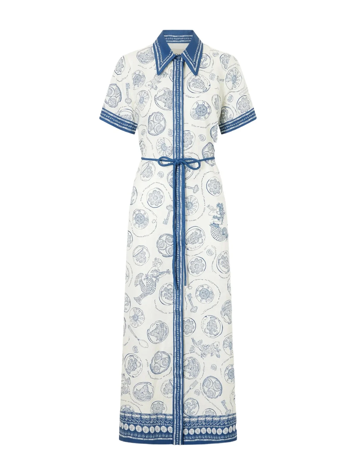 Lucky Printed Linen Maxi Dress Lucky Printed Linen Maxi Dress