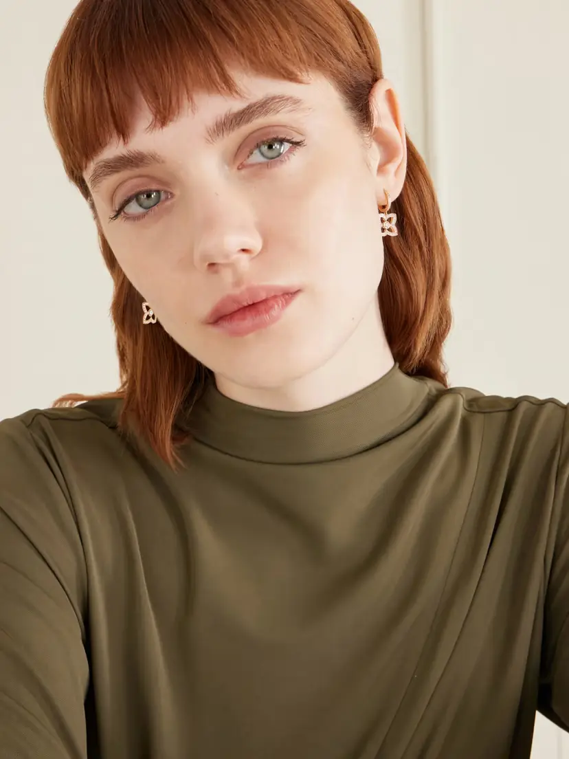 De Beers London Lotus By De Beers 18-karat Rose Gold Diamond Earrings | Thumbnail 2