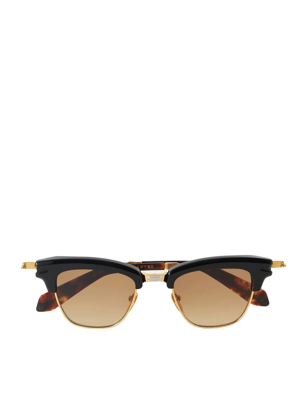 Jacques Marie Mage Sartre Round-frame Acetate And Metal Sunglasses - Black