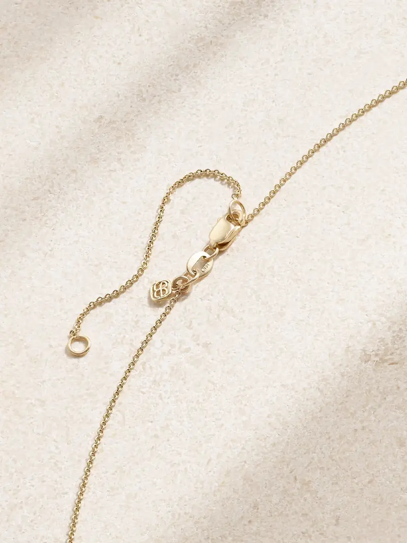 Sydney Evan Sundial 14-karat Gold, Enamel And Diamond Necklace - Blue | Thumbnail 3 Sydney Evan Sundial 14-karat Gold, Enamel And Diamond Necklace - Blue | Thumbnail 3