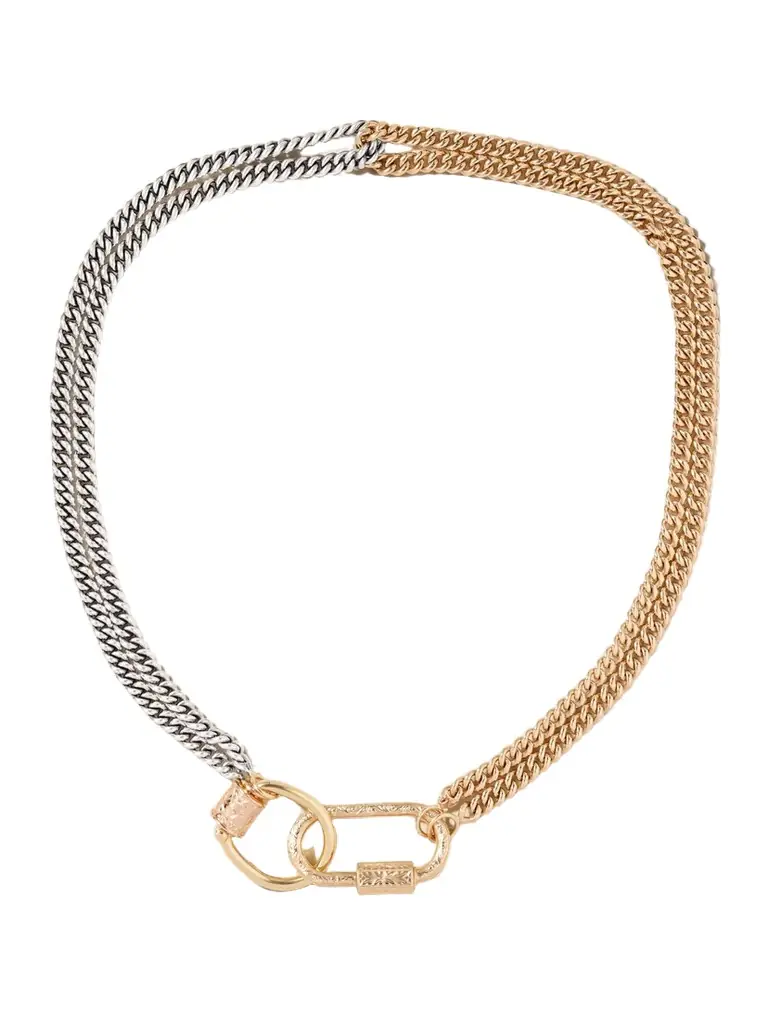 Marla Aaron Sterling Silver, 18-karat Yellow And Rose Gold Necklace | Image 1 Marla Aaron Sterling Silver, 18-karat Yellow And Rose Gold Necklace | Image 1