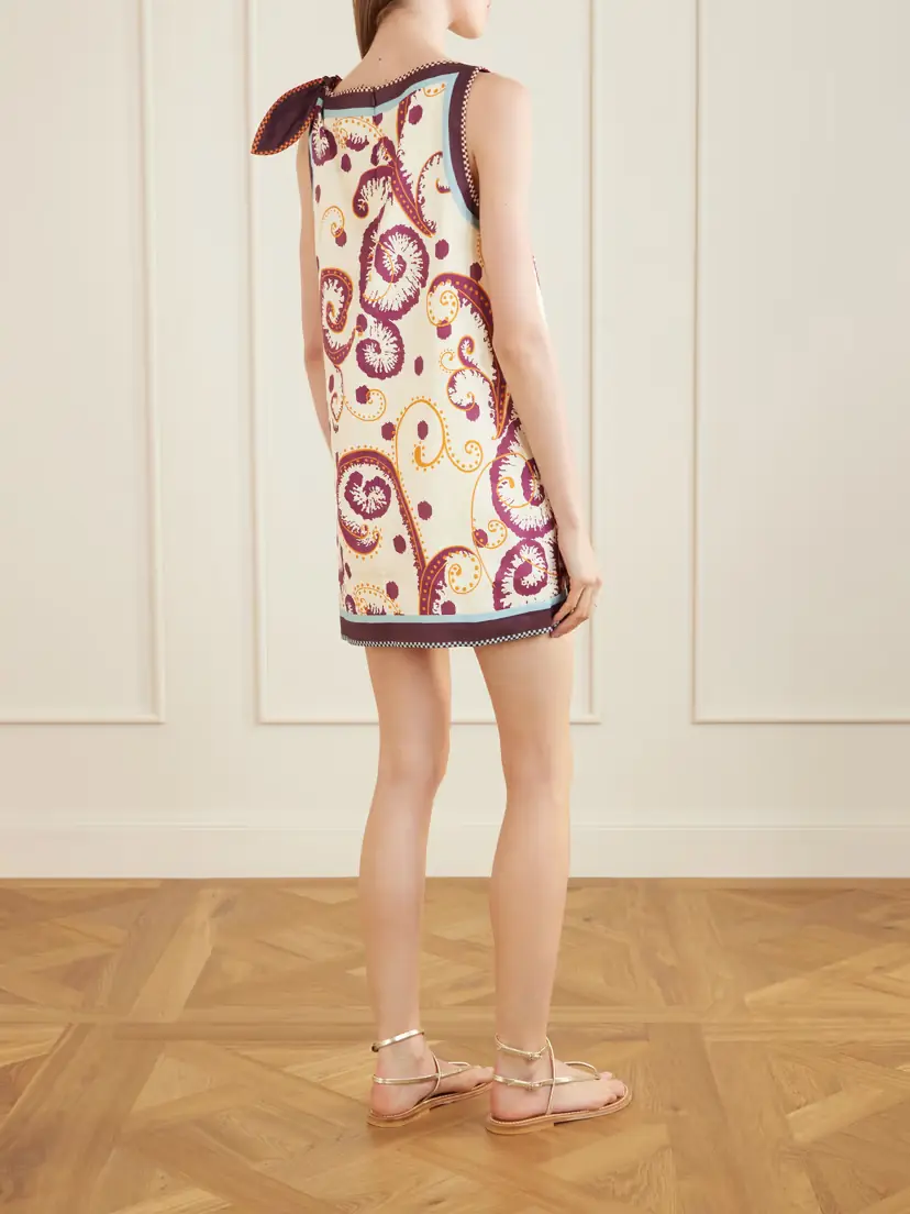 ALÉMAIS Wilson Floral-print Linen And Silk-blend Twill Mini Dress | Thumbnail 3 ALÉMAIS Wilson Floral-print Linen And Silk-blend Twill Mini Dress | Thumbnail 3