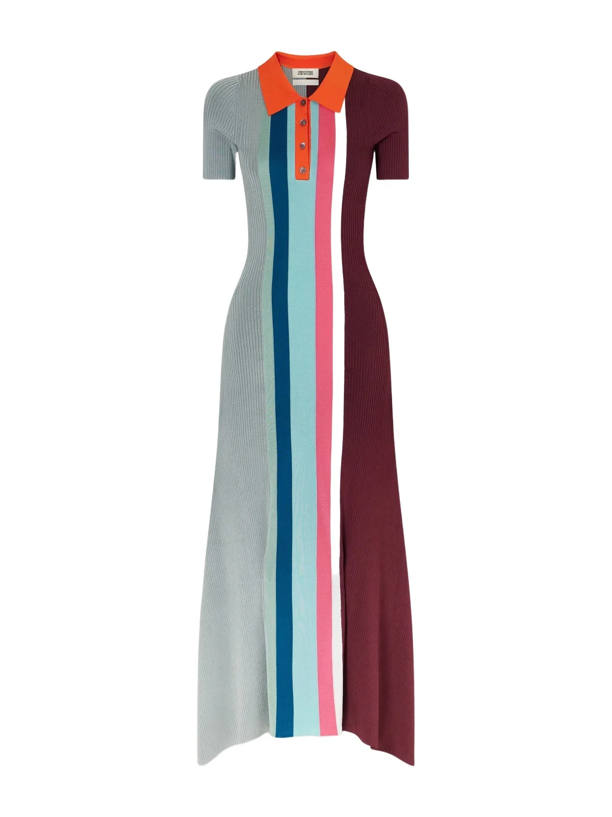 Striped Crochet-knit Jersey Maxi Dress