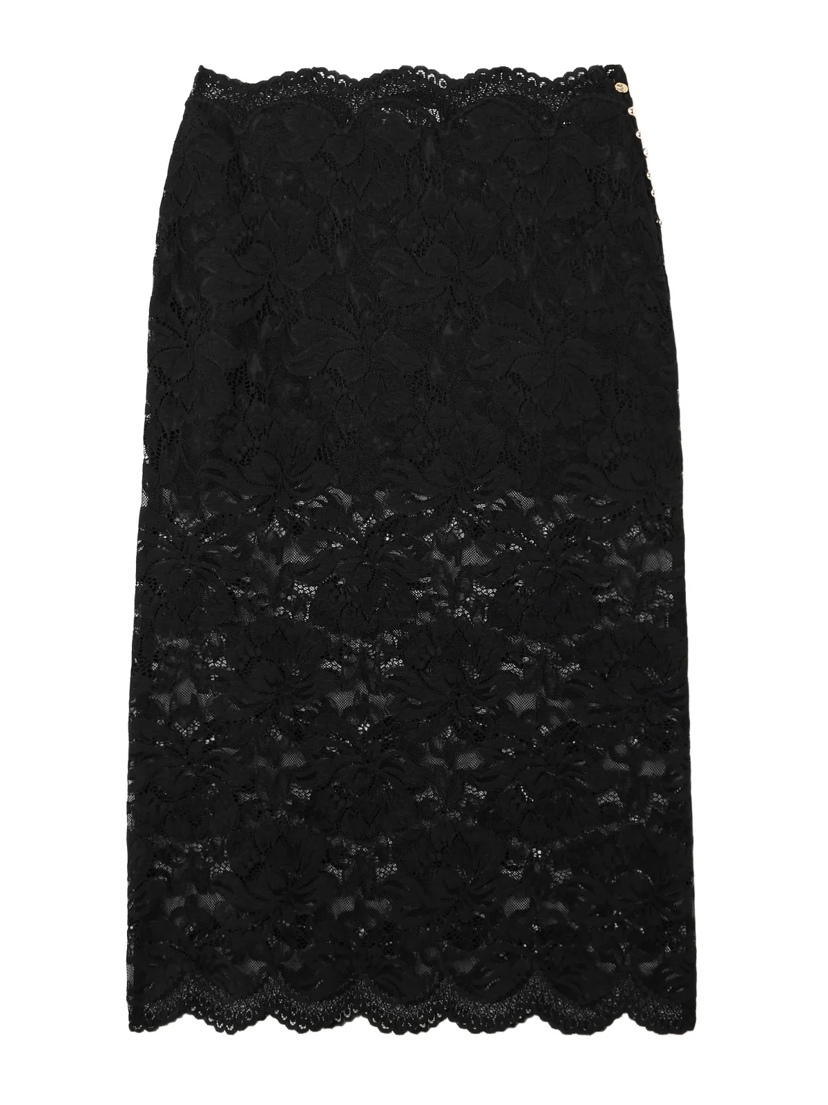 Scalloped Lace Midi Skirt Scalloped Lace Midi Skirt