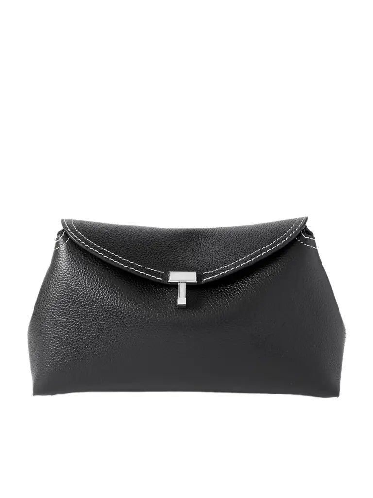 TOTEME T-lock Textured-leather Clutch | Image 1 TOTEME T-lock Textured-leather Clutch | Image 1