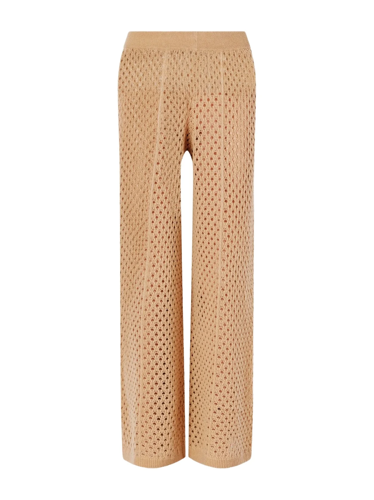 Crochet-knit Wool And Cashmere-blend Wide-leg Pants Crochet-knit Wool And Cashmere-blend Wide-leg Pants