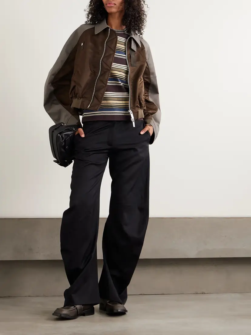 Sacai Cotton-canvas And Shell Bomber Jacket | Thumbnail 2 Sacai Cotton-canvas And Shell Bomber Jacket | Thumbnail 2