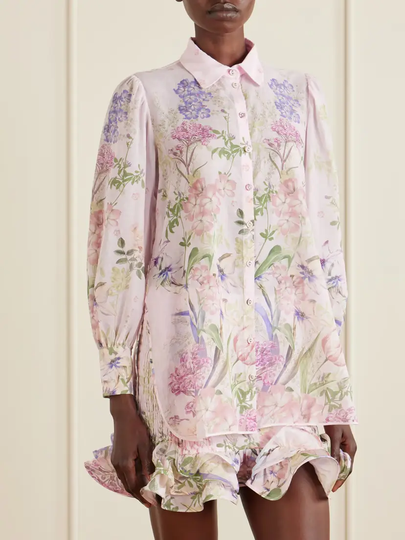 Charo Ruiz Aster Floral-print Cotton-blend Shirt | Thumbnail 3 Charo Ruiz Aster Floral-print Cotton-blend Shirt | Thumbnail 3