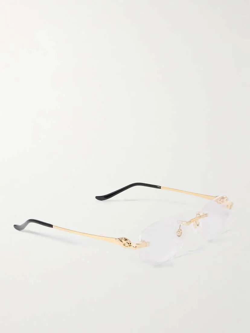 Cartier Eyewear Panthère Classic Rimless Oval-frame Gold-tone Optical Glasses | Thumbnail 3 Cartier Eyewear Panthère Classic Rimless Oval-frame Gold-tone Optical Glasses | Thumbnail 3