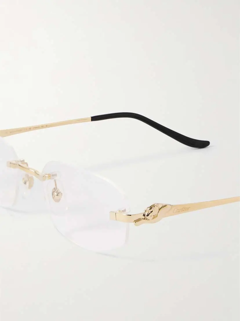 Cartier Eyewear Panthère Classic Rimless Oval-frame Gold-tone Optical Glasses | Thumbnail 4 Cartier Eyewear Panthère Classic Rimless Oval-frame Gold-tone Optical Glasses | Thumbnail 4