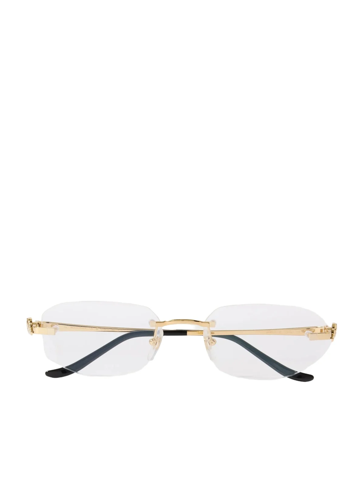 Panthère Classic Rimless Oval-frame Gold-tone Optical Glasses