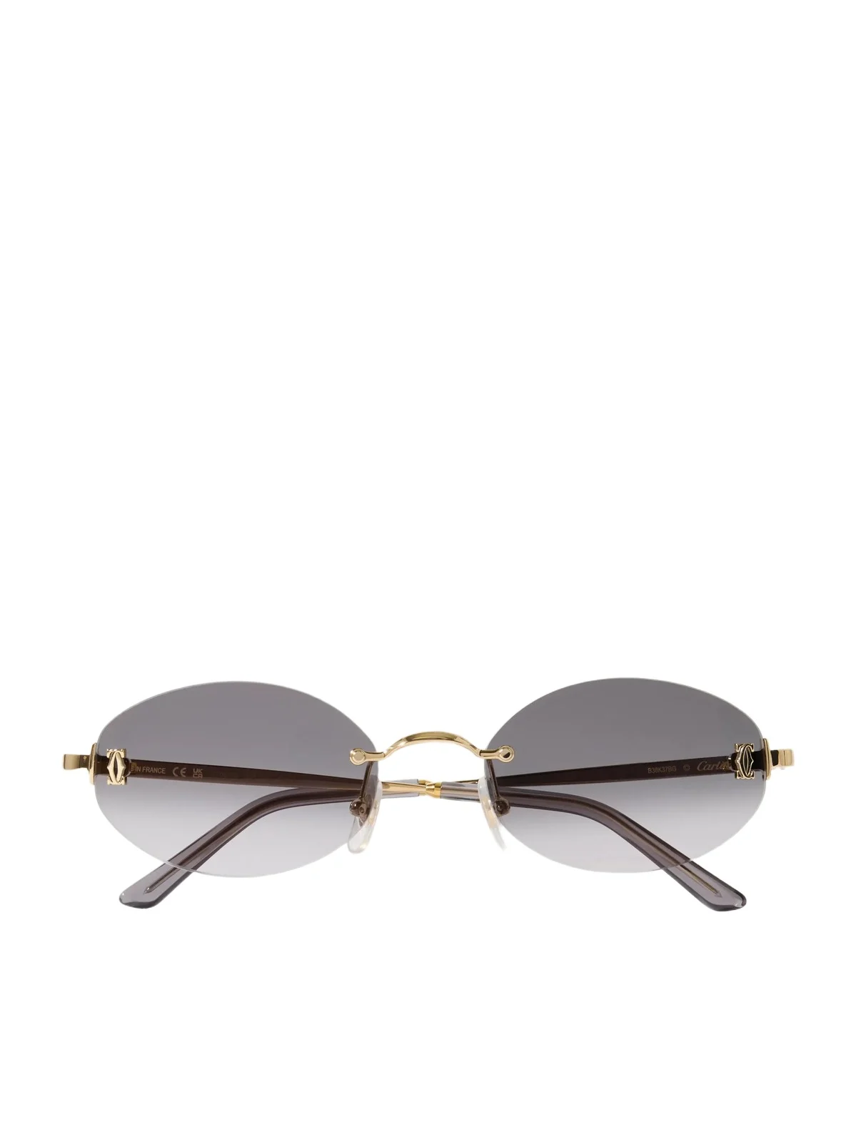 Double C Rimless Oval-frame Gold-tone Sunglasses Double C Rimless Oval-frame Gold-tone Sunglasses