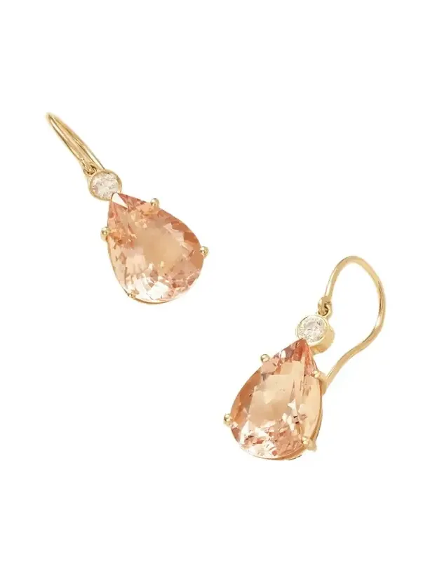 14-karat Gold, Morganite And Diamond Earrings