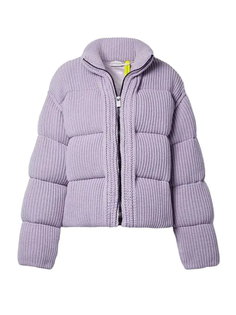 Moncler Genius Quilted Ribbed-knit Down Jacket | Image 1 Moncler Genius Quilted Ribbed-knit Down Jacket | Image 1